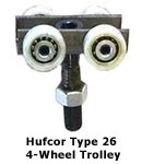 Hufcor Type 26 4 Wheel Trolley