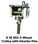 Kwick Wall 850 4 Wheel Trolley With Diverter Pins