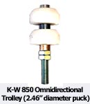 Kwick Wall 850 Old Style Omni Directional Trolley with 2.46 diameter puck.