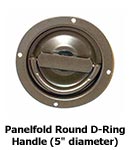 Panelfold Round D-Ring Handle, 5 in. diameter.