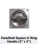 Panelfold Square D-Ring Door Handle, 3 in. by 3 in.