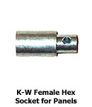 Kwik Wall Female Hex Socket for 3000 Series Individual and Paired Panels