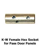 Kwik Wall Female Hex Socket for 3000 Series Pass Door Panel