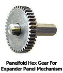 Panelfold Hex Gear for Expander Panel Mechanism
