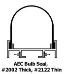 AEC Bulb Seal, No. 2002 Thick, No. 2122 Thin