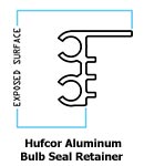 Hufcor Aluminum Bulb Seal Retainer