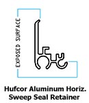 Hufcor Aluminum Horizontal Sweep Seal Retainer 