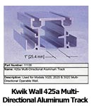 Kwik Wall 425a Multi Directional Aluminum Track