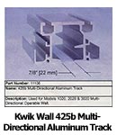 Kwik Wall 425b Multi Directional Aluminum Track