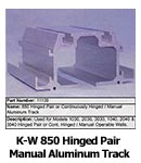Kwik Wall 850 Hinged Pair or Continuously Hinged Manual Aluminum Track